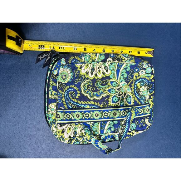 Vera Bradley Rhythm & Blues Quilted Travel Cosmetic Organizer Bag - Picture 4 of 5